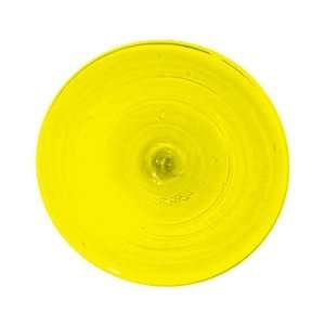  Lemon Yellow Mouth Blown Glass Rondel 4 Inch Everything 