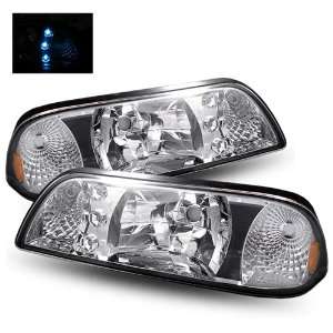  87 93 Ford Mustang Chrome LED Headlights Automotive