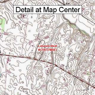  USGS Topographic Quadrangle Map   Lebanon West, Kentucky 