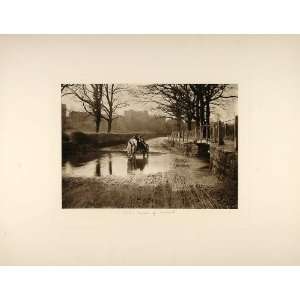  1892 Photogravure Horse Buggy Kenilworth Castle England 
