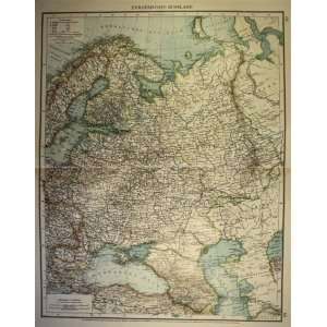  Velhagen and Klasing map of European Russia (1901) Office 