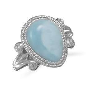  Pear Shape Larimar Ring Size 6 Jewelry