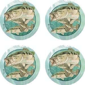  Set of Four Largemouth Bass Occasion Coasters   Style VGU7 