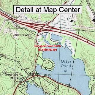  USGS Topographic Quadrangle Map   Sunapee Lake North, New 