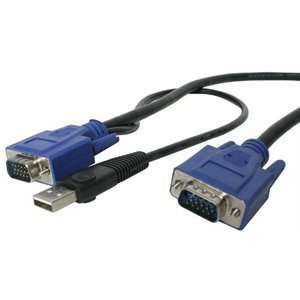   KVM Cable. 15FT 2IN1 ULTRA THIN USB AND VGA KVM SWITCH CABLE USB. 15ft
