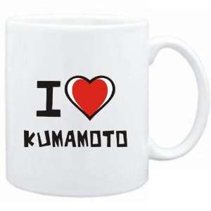 Mug White I love Kumamoto  Cities 