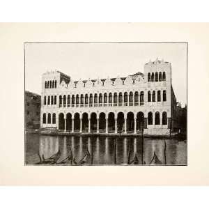   Palazzo Ferrara Venice Italy   Original Halftone Print