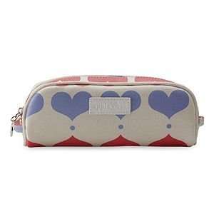  apple & bee pencil case make up bag, love hearts, 1 ea 