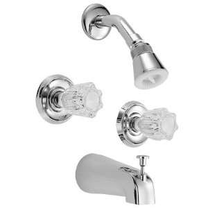 ProFlo PFLL42A Chrome Double Handle Tub and Shower Valve with Single 