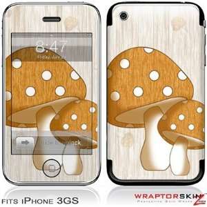   3GS Skin and Screen Protector Kit  Mushrooms Orange Electronics