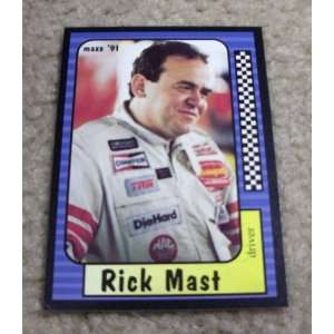  1991 Maxx Rick Mast # 1 Nascar Racing Card Sports 