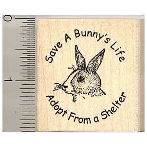  Save a Bunnys Life Adopt From A Shelter Rubber Stamp 