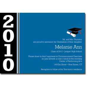   Collections   Graduation Invitations (Color Band Grad   Blue & Black