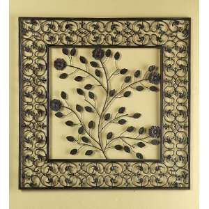  Scrolled Flowers Iron Wall Art
