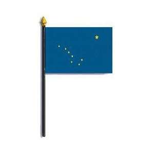  Alaska State Flag Rayon On Staff 4 in. x 6 in.