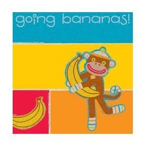 Creative Imaginations Monkey Business Glitter Cardstock 12X12 Bananas 