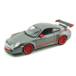  Porsche 911 GT3 RS 1/18 Grey w/Red Toys & Games