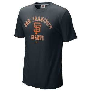 San Francisco Giants Slidepiece T Shirt (Black)  Sports 