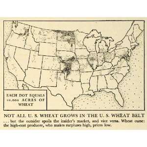  1931 Print Wheat Belt Farming Agriculture Farm Soil Grass 