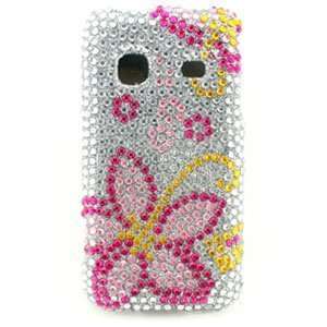 Premium Pink Flower Jewel Snap On for Samsung Galaxy Prevail SPH M820