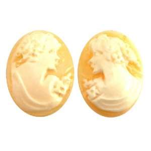  20X16mm Shell Hand Carved Cameo Facing Pair   Pack of 2 