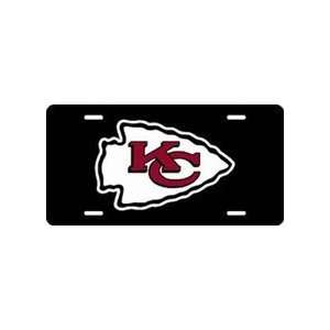  Kansas City Chiefs Laser Cut Black License Plate Sports 