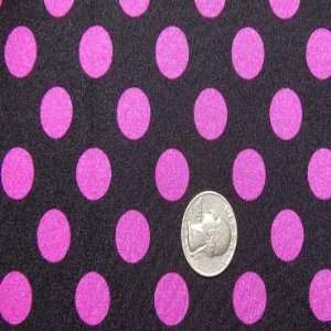  Nylon Spandex Costume Dot Fabric Black Hotpink