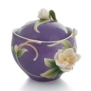 Franz Porcelain Magnolia Sugar Jar 