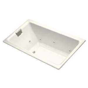    96 Tea For Two 5.5Ft Drop in Whirlpool with Left Hand Drain, Biscuit