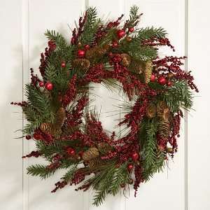    Permanent Pinecone & Berry Christmas Wreath