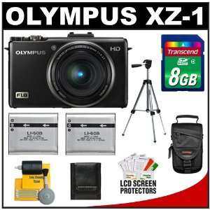  Olympus XZ 1 Digital Camera (Black) with 8GB Card + (2 