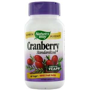  Natures Way Standardized Cranberry 60 Vegetarian Capsules 