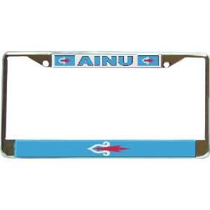  Ainu Utari Japanese Flag Chrome License Plate Frame 