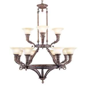 French Country Influence Collection Chandelier In French Bronze Finish 