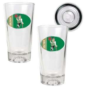   Boston Celtics Glasses   Set of Two 16 oz Pint Ale