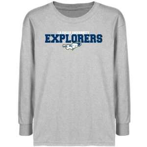 La Salle Explorers Youth University Name Long Sleeve T shirt   Ash (X 