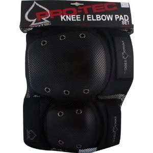  Protec Street Combo 2 Pack Medium Black Knee Elbow Skate 