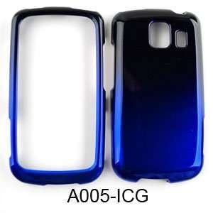 LG Vortex VS660 Two Tones, Black and Blue Hard Case,Cover,Faceplate 