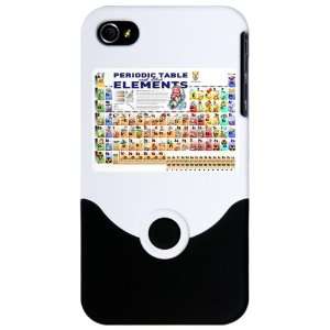 iPhone 4 or 4S Slider Case White Periodic Table of Elements with 