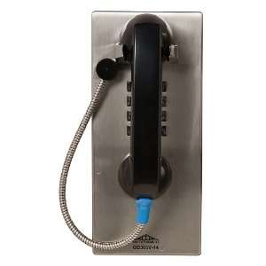    Line Telephone with Metal Tone Dial, Brushed Stainless Steel, Grey