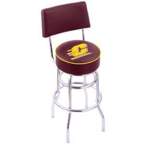  Central Michigan University Steel Stool with Back, 4 