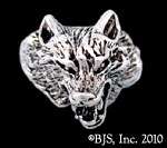Sterling Silver Wolf Ring, Wolf Jewelry, Wolf Head, Your Size 