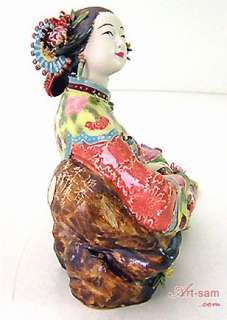 Chinese Porcelain Figurine Oriental Beautiful Lady  