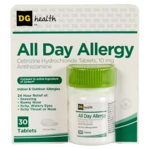  Health All Day Allergy Relief Tablets   30 ct