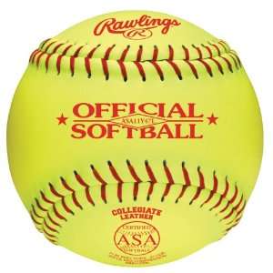  Rawlings Leather Cover ASA Stamped Fastpitch Softball 