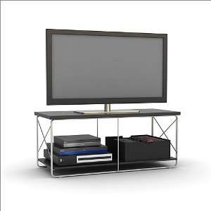   TV Stand Atlantic City 2 Tier Wire TV Stand in Black