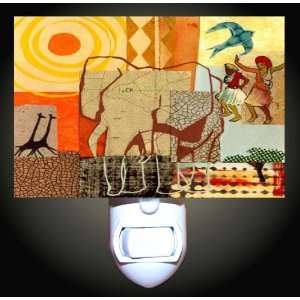  African Collage Decorative Night Light