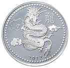 2012 Year of the Dragon 1 oz Pure .999 Silver Coins Proof Like 