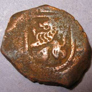 Pirate Treasure Coin 1600s Spanish Colonial 8 Maravedis Copper Cob 