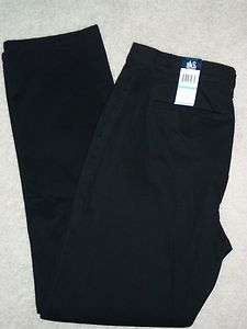 Womens Gloria Vanderbilt Mid Rise Landry Trouser Pants Black 8 14 16 